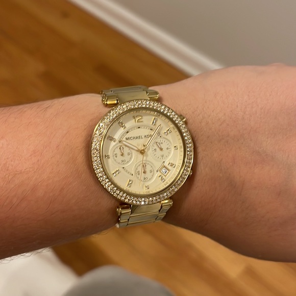 Michael Kors Parker Pavé Chronograph Bracelet Watch - Picture 2 of 4